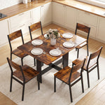 Wooden Folding Table Writing Desk | Rustic Brown
