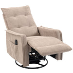 Massage Recliner Armchair, Swivel Rocking Recliner Chair | Brown