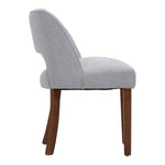 Set Of 2 Chenille Upholstered Dining Chairs | Grey
