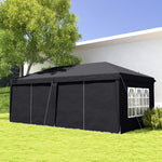 3 X 6 M Pop Up Gazebo With Sides And Windows | Gray