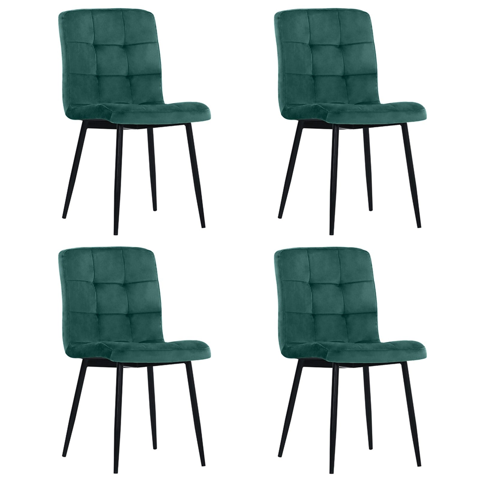 Breeins Set Of 4 Contemporary Velvet Upholstered Dining Chairs