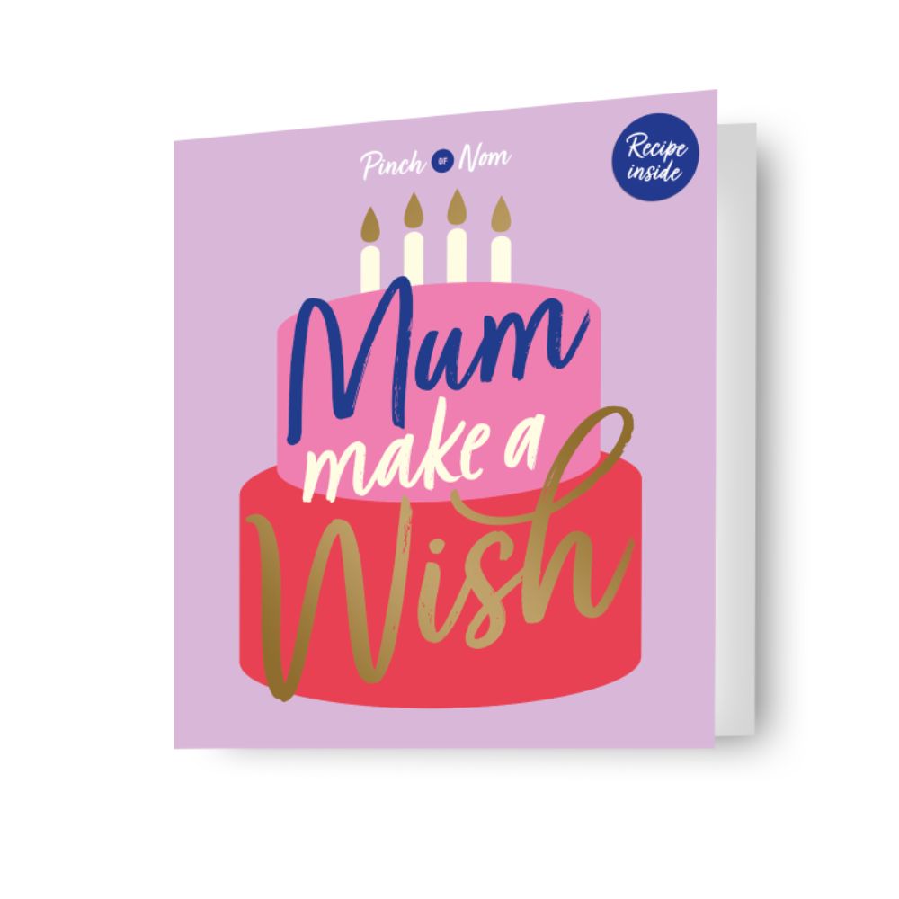 Mum Birthday Card Featuring A Recipe For Lemon Drizzle Cake Official Product