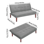 Living and Home Convertible Sofa Bed With Wooden Legs