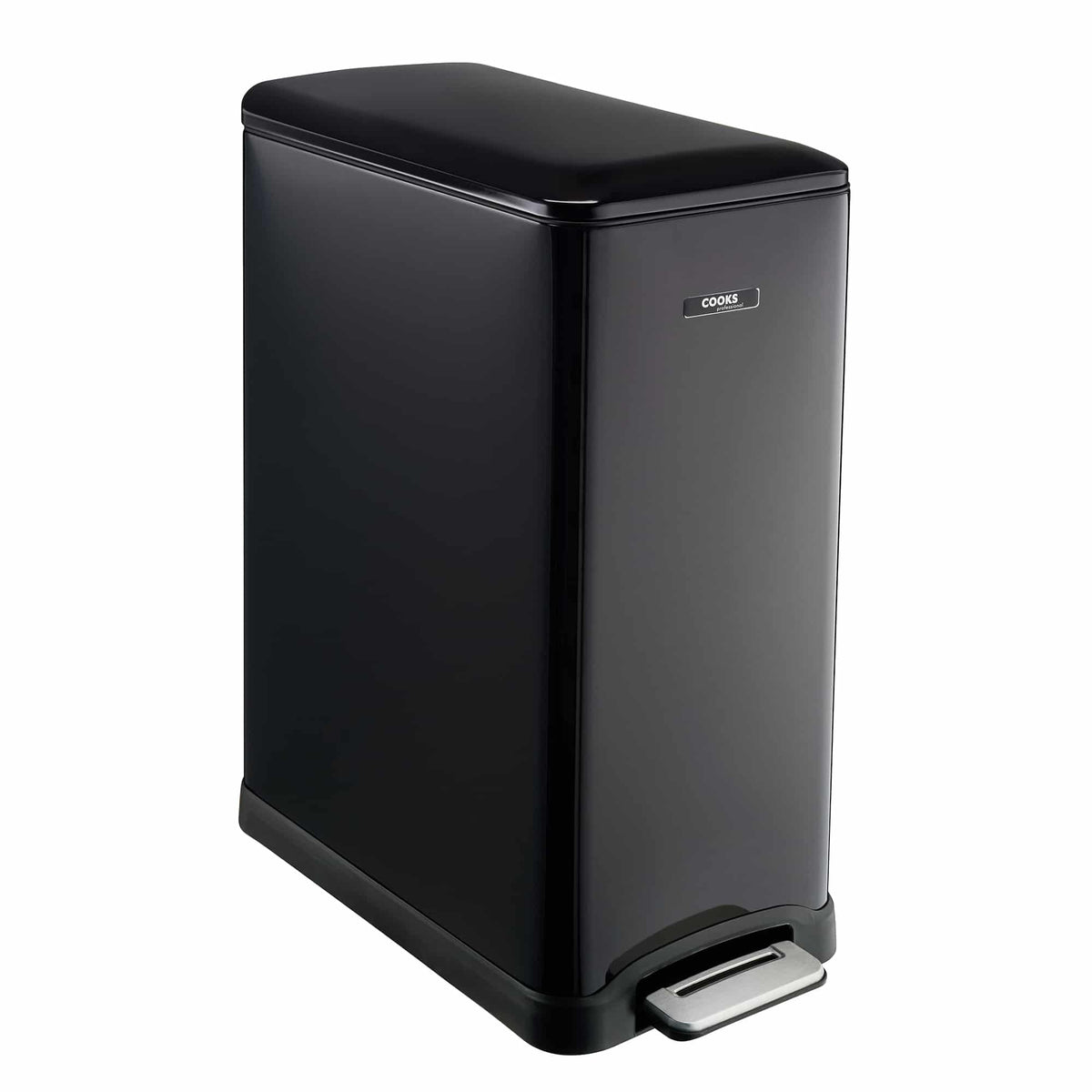 Slimline Dual Compartment Pedal Bin 50l | 50l | Black