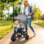 6 In 1 Kids Trike, Stroller With Parent Handle | Grey