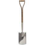 Digging Spade, Mirror Polished Stainless Steel Head