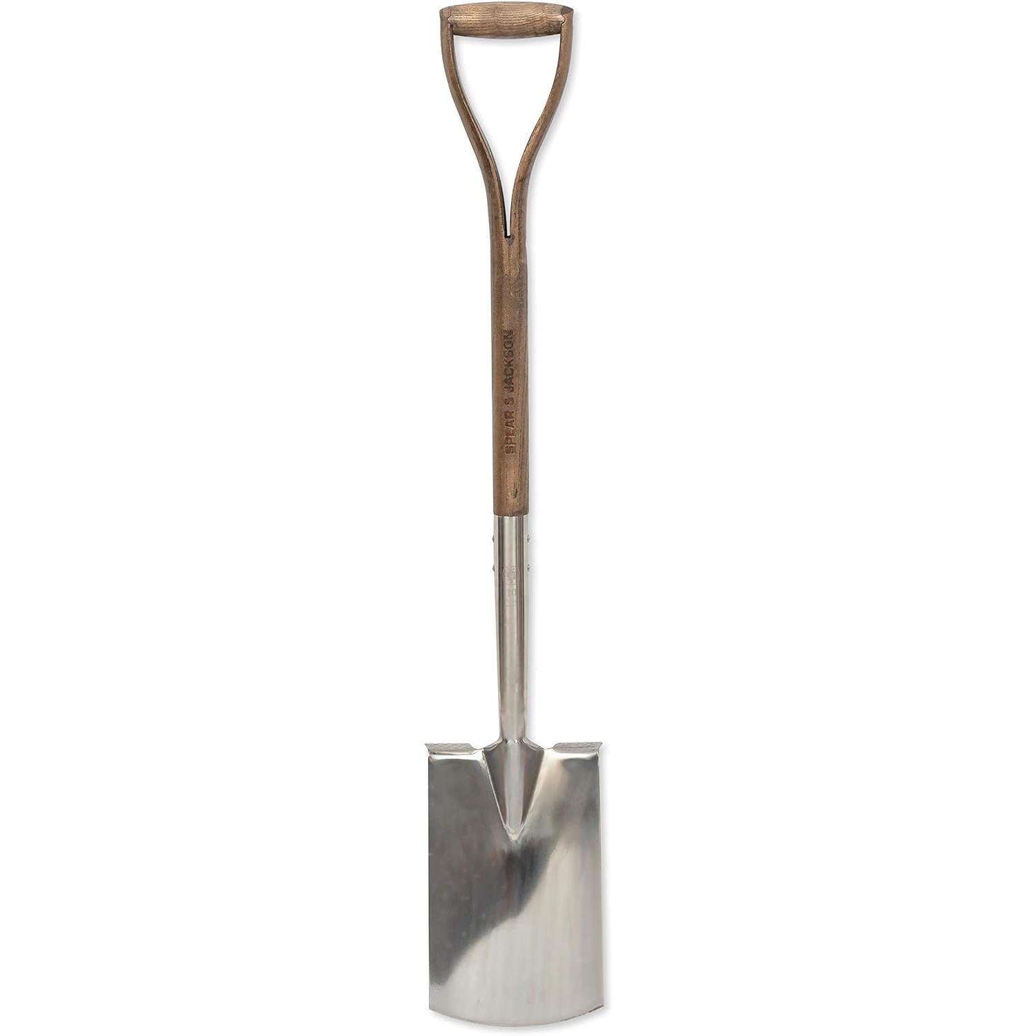 Digging Spade, Mirror Polished Stainless Steel Head