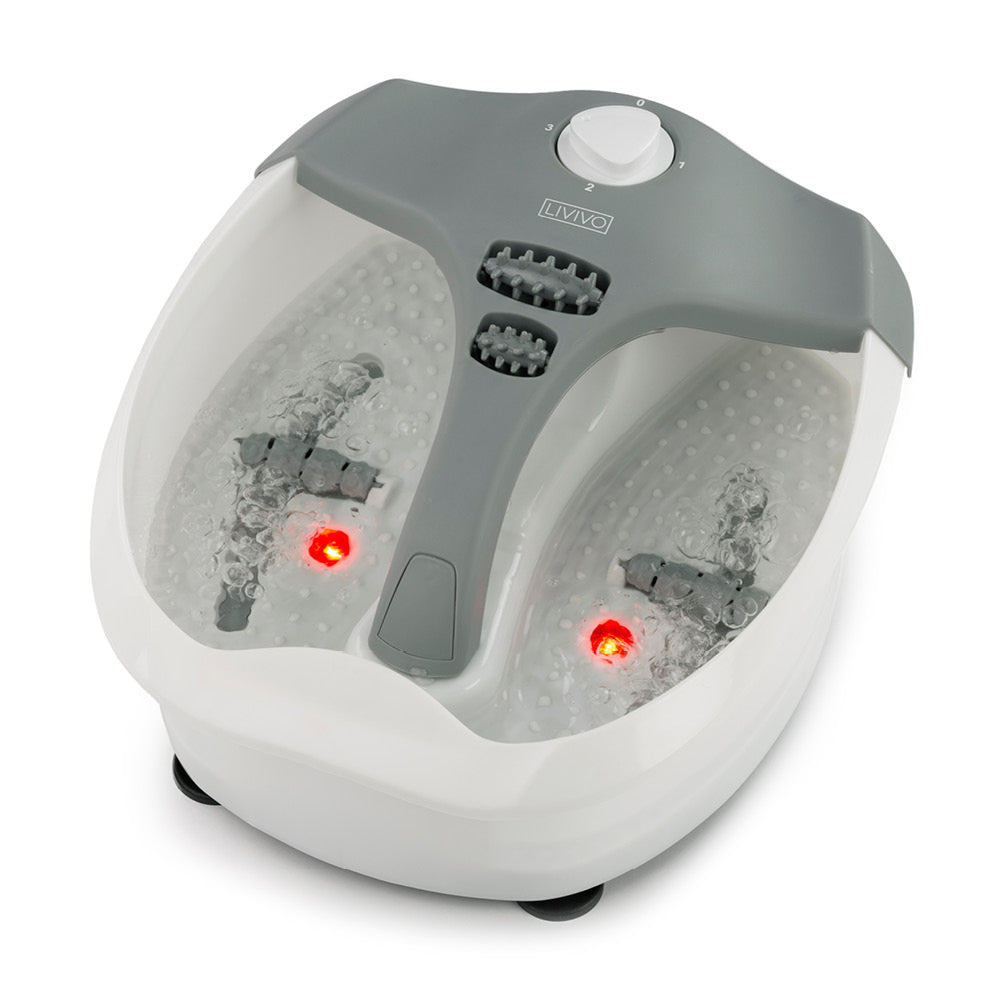 Foot Spa With Massage Rollers - Grey