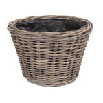 Wicker Shallow Antique Wash Lined Garden Trugs | Large