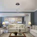 Crystal Ceiling Light Chandelier Spiral Rain Drop Pendant