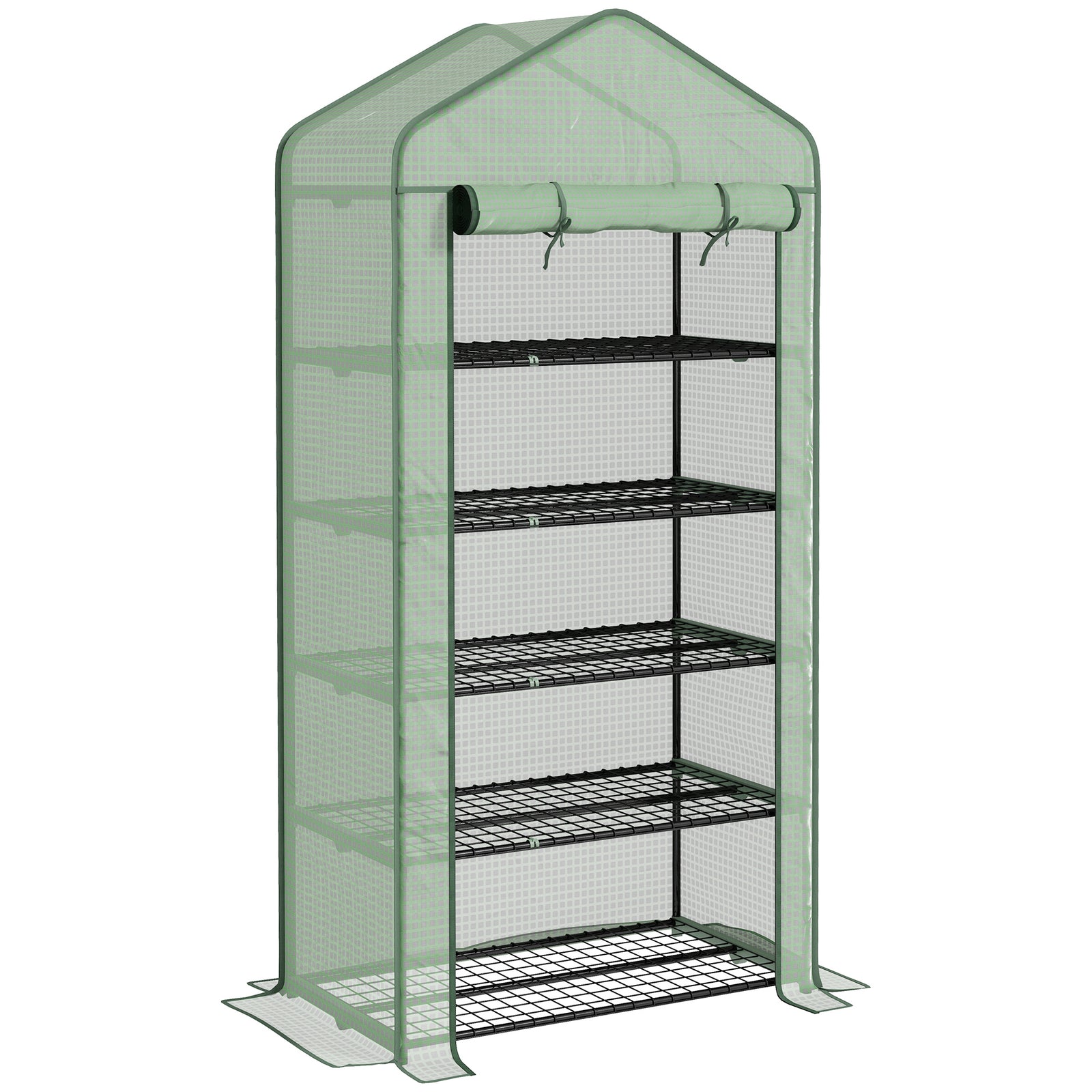 5-tier Widened Mini Greenhouse W/ Door 193x90cm | Green