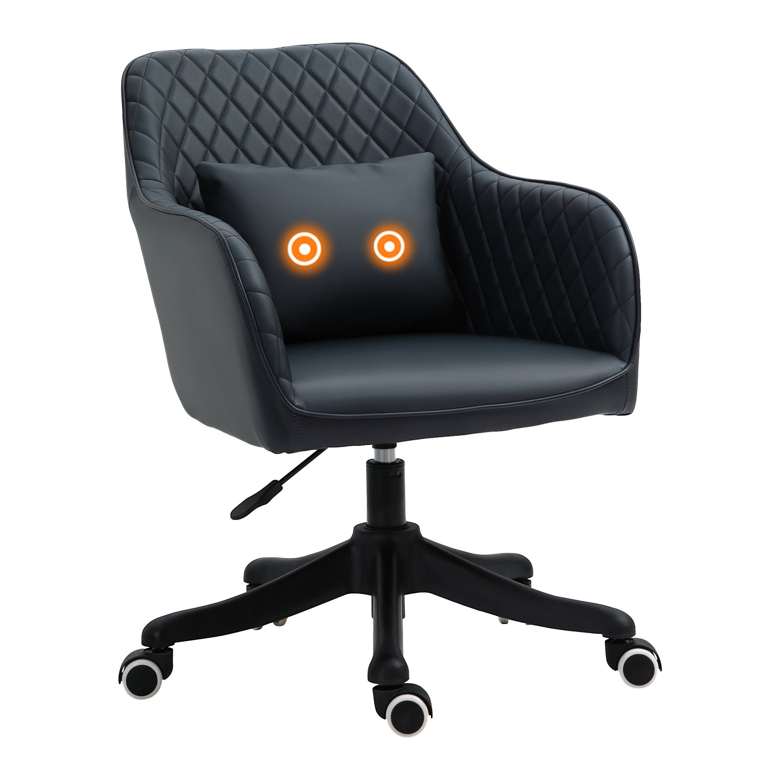 Office Chair W/ Massage Lumbar Pillow Wheels | Blue