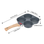 19cm W X 19cm W Non-stick 4-hole Egg Frying Pan