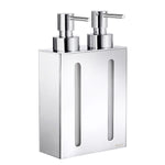 Polished Chrome Wall Mounted 250ml Pump Soap Dispenser | Double | Polished Chrome