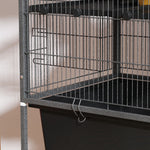 5 Levels Small Animal Cage, Rolling Ferret Cage With Deep Tray, Non-slip Ramps