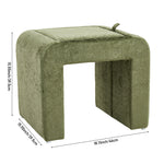 Modern Upholstered Footstool | Green