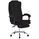 Swivel Velvet Office Chair Ergonomic Leisure Chair Height Adjustable Desk Chair | Black