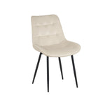 Colorado Dining Table With 4 Erica Velvet Chairs | One Size | Cream