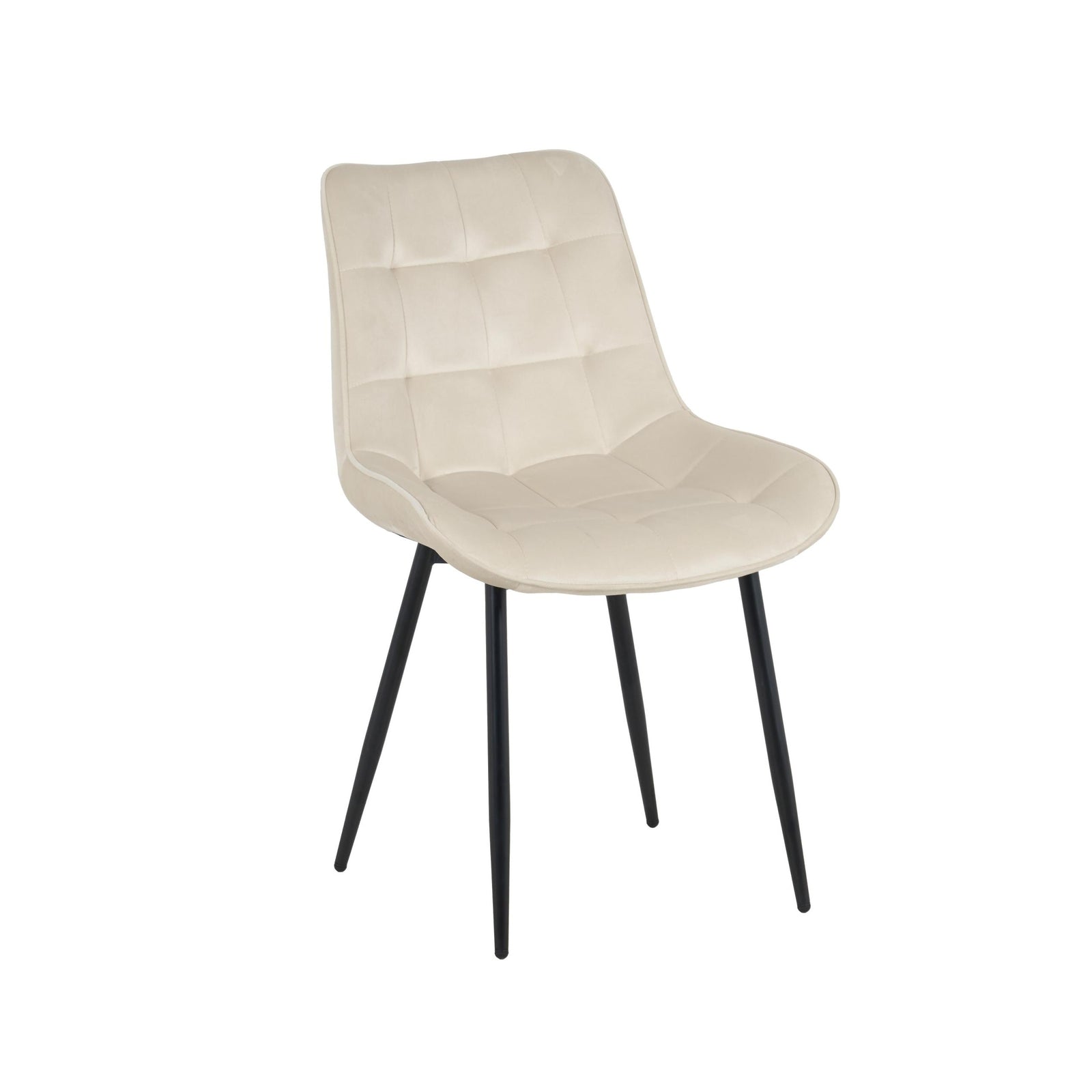 Colorado Dining Table With 4 Erica Velvet Chairs | One Size | Cream