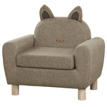 Kids Sofa Toddler Chair Children Armchair Ear Modeling For Bedroom Brown