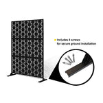 Metal Outdoor Privacy Screen 120cm X 180cm - Panels | 120cm x 180cm | Black