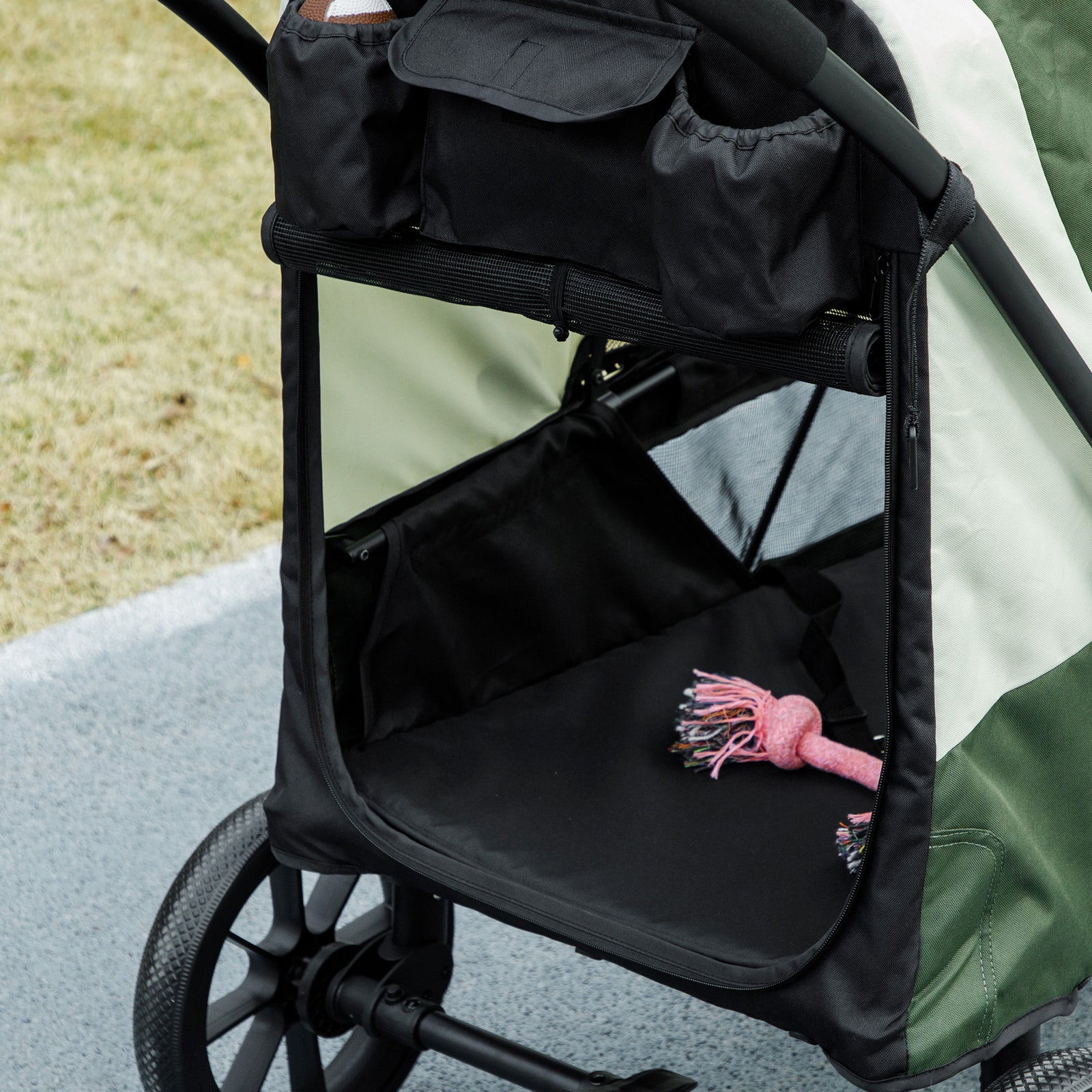 Easy Folding Pet Stroller For Large Dogs | Green