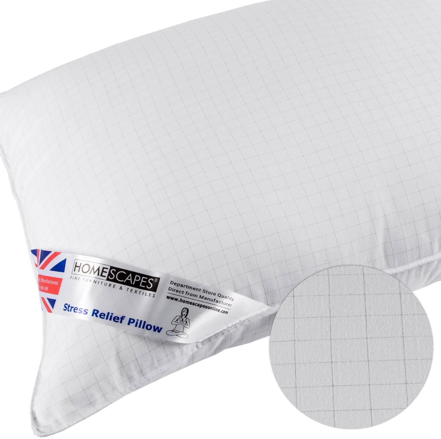 Anti Stress Pillow Carbon Enriched Super Microfibre Extra Fill