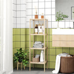 3/4-tier Bathroom Storage Shelving Unit Freestanding Bamboo | Medium | Natural