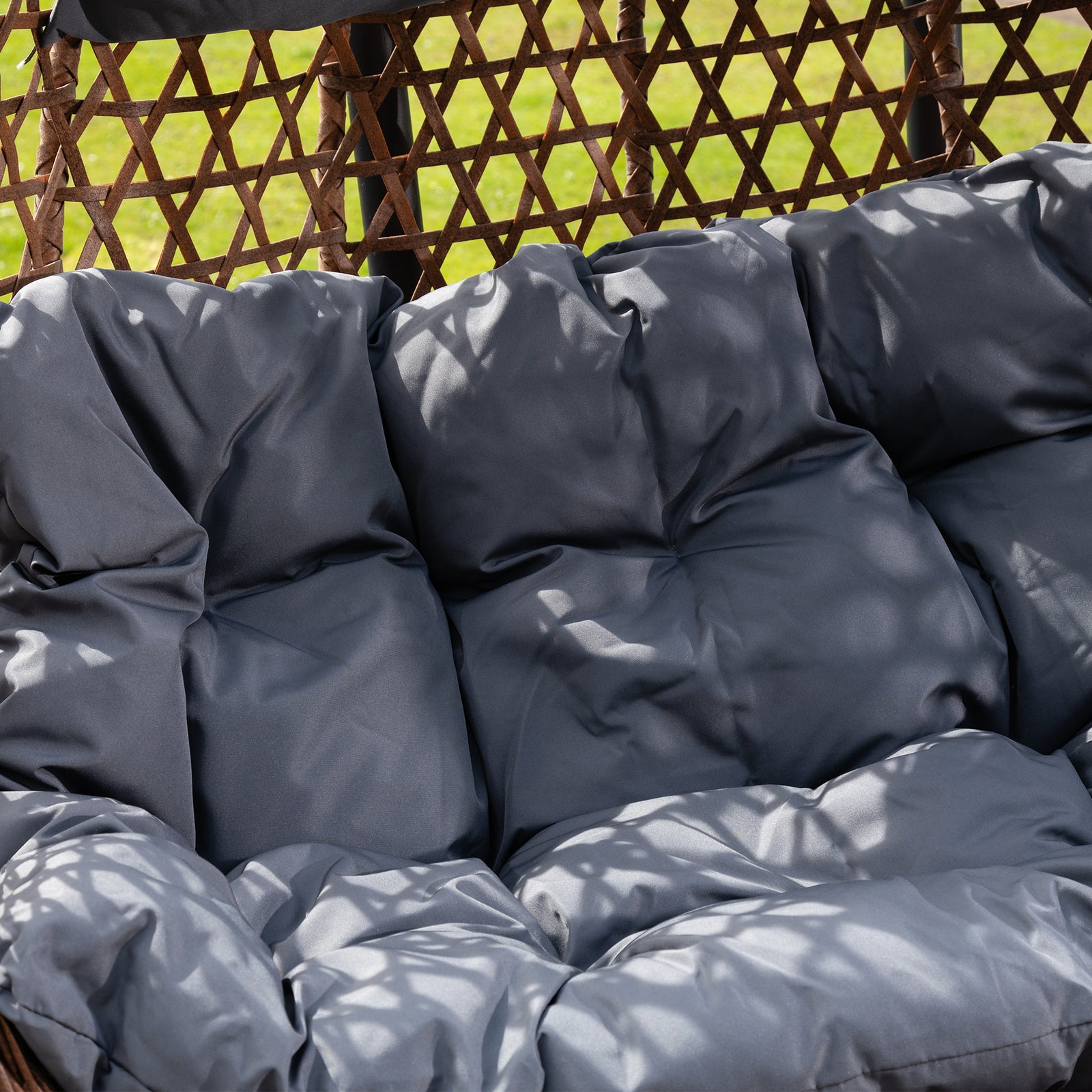 Garton Swinging Double Garden Seat | Dark Gray