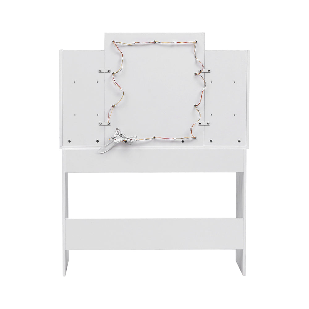 Modern Hollywood Vanity Desk With Lighted Mirror