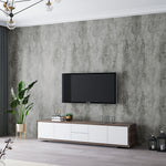 Grey Industrial Cement Pvc Wallpaper Self Adhesive
