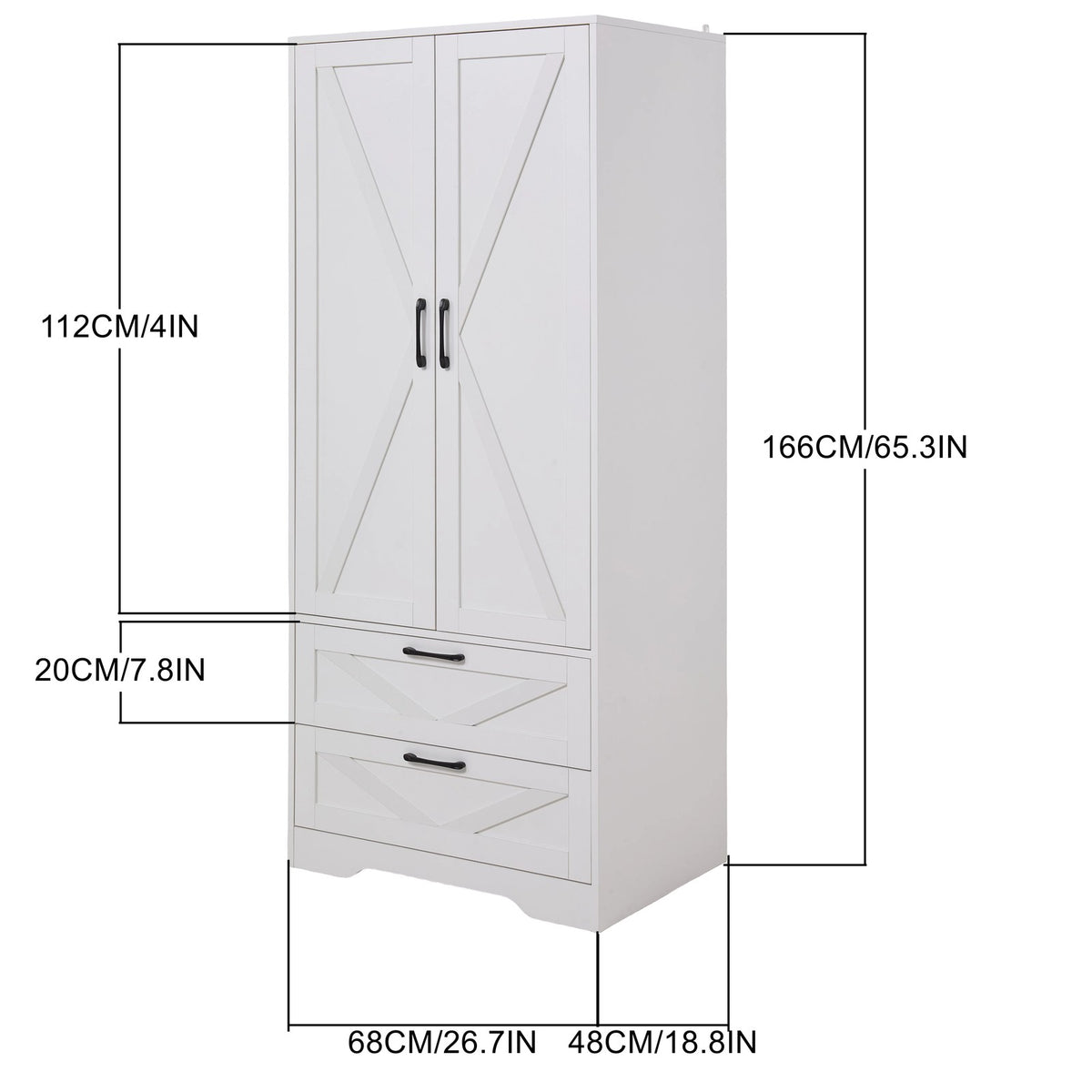 Breeins 2-door Wardrobe With Drawers