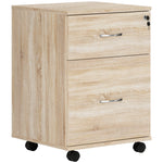 Pedestal Office Mobile Filing Cabinet 2 Drawer Lockable | Yellow