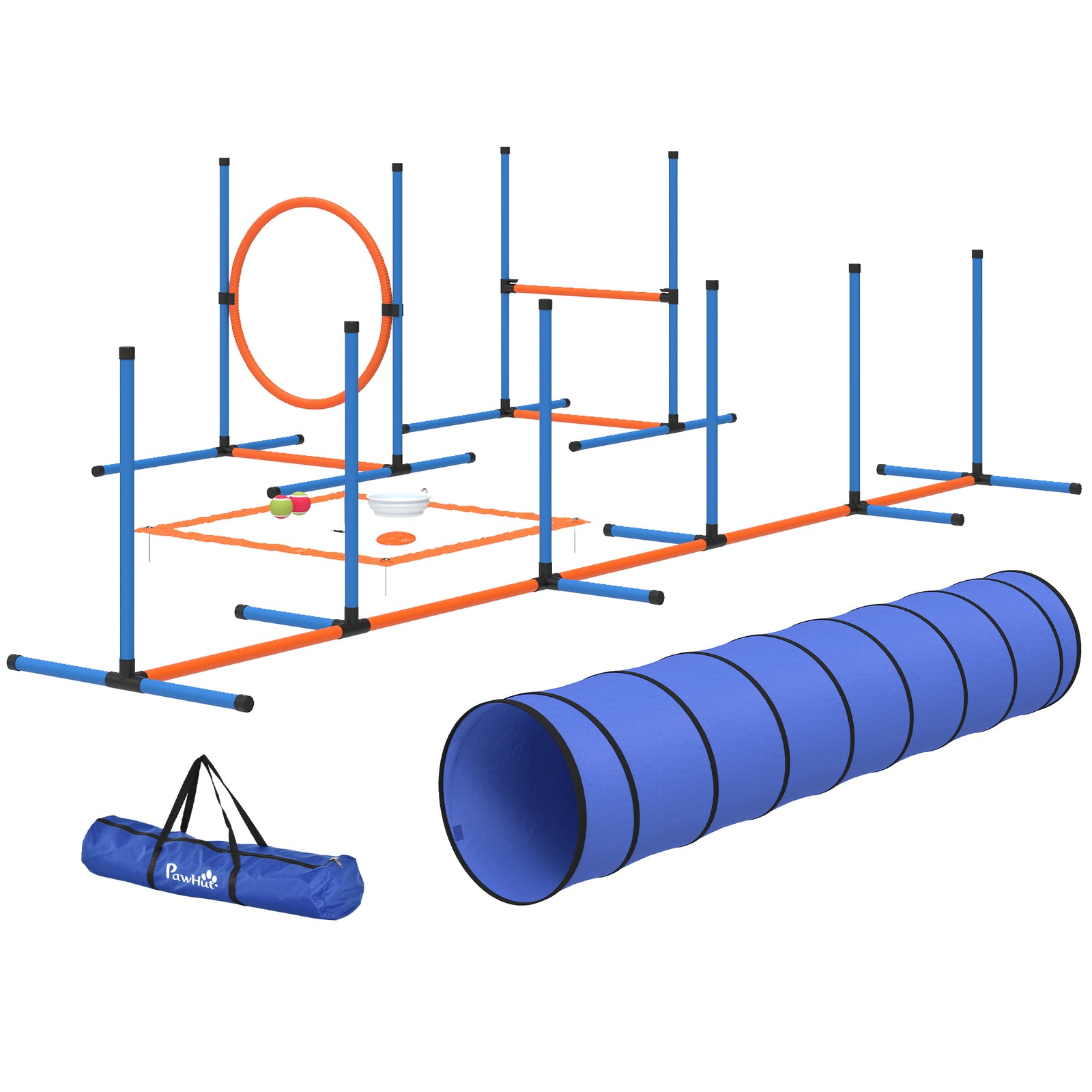 PawHut Dog Agility Training Equipment, 8pcs Agility Training Set For Garden
