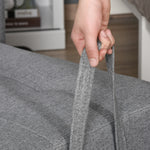 Convertible Single Chair Bed With Tufted Upholstered Fabric