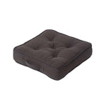 Rajput Ribbed Cotton Floor Cushion | 40cm x 40cm | Black