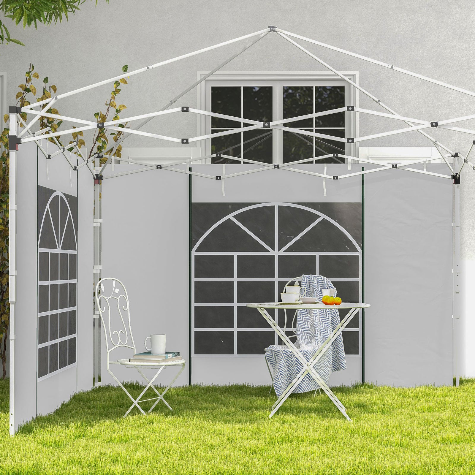 3x3(m) Or 3x6m Pop Up Gazebo Side Panels Replacement, 2 Pack | White