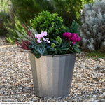 Planter Metal Effect Steel 32cm | Set of 1