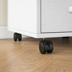 Mobile File Cabinet With 3 Drawers Under Desk | One Size | White