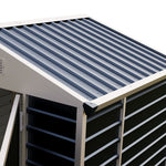 6x4 Ft Heavy-Duty Metal Apex Roof Garden Storage Shed – Durable Steel Frame, 4 Vents & Lockable Door Outdoor Tool House