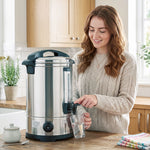 Catering Urn, Stainless Steel Tea Urn With Keep Warm | 6.5L | Silver
