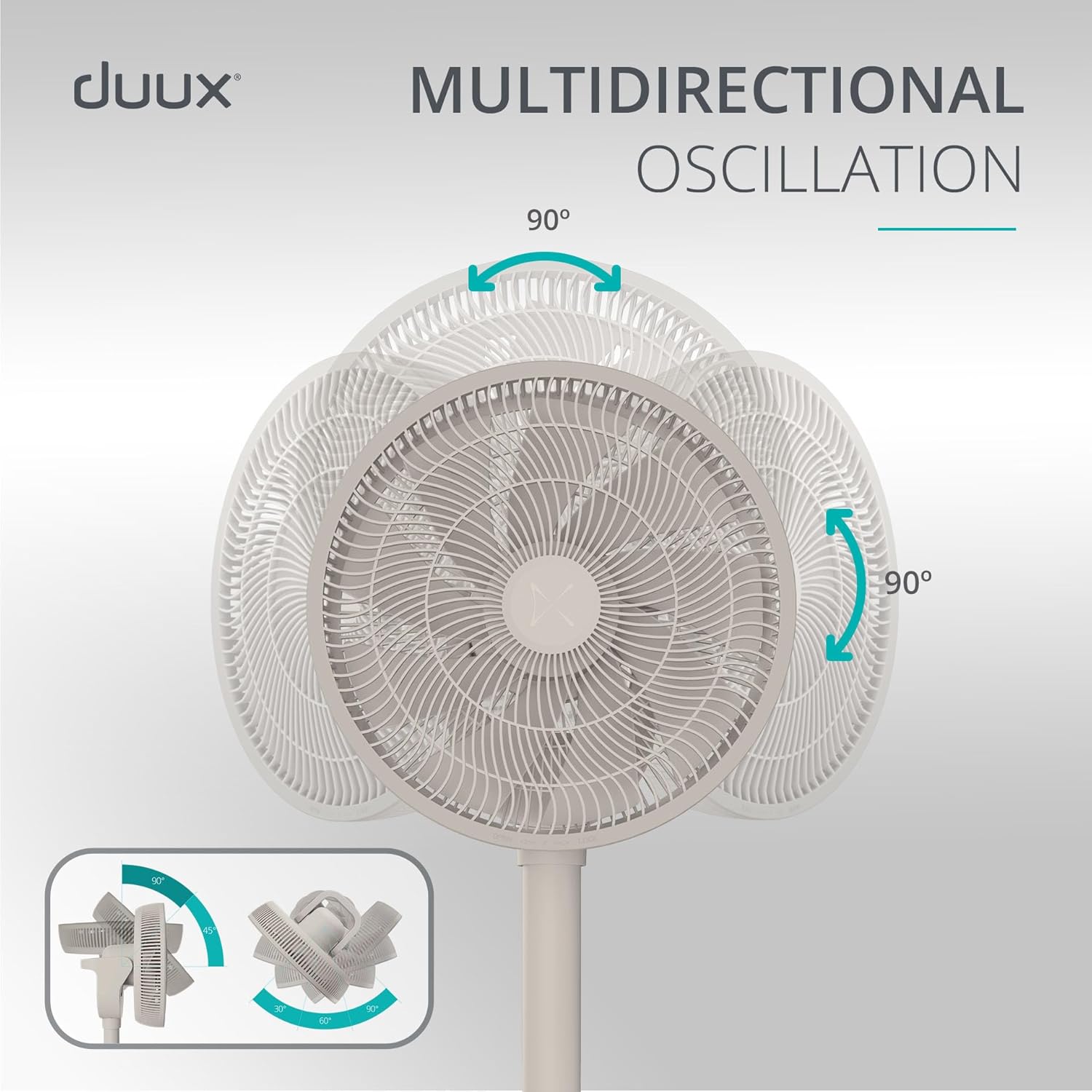 Whisper Flex 2 Smart Standing Fan With 30 Fan Speeds | Stone