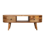 Solid Wood Mini Rounded Entertainment Unit