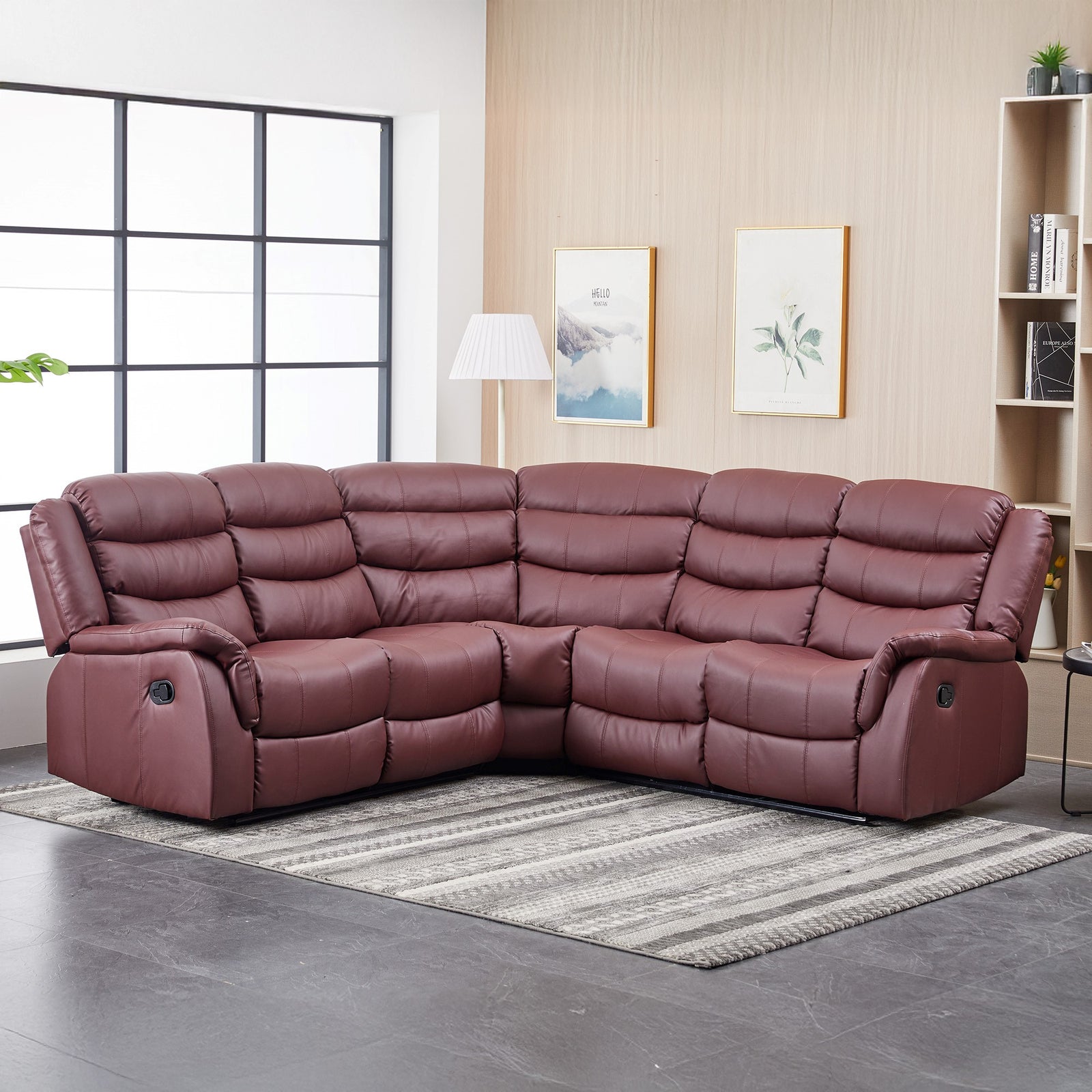 Astoria Reclining Corner Sofa | Corner | Burgundy