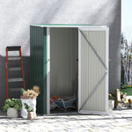 Outdoor Storage Shed Steel Garden Shed With Lockable Door | Forest Green