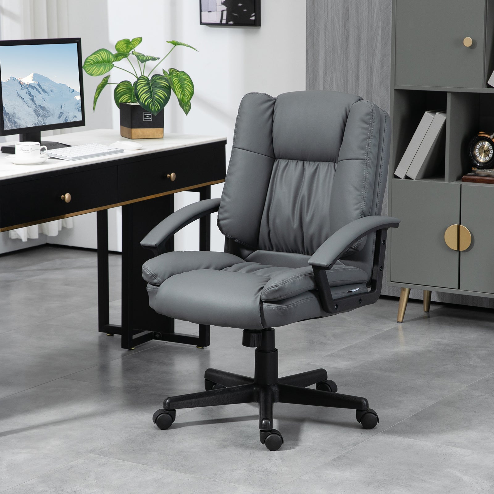Modern Executive Office Chair Adjustable | Dark Gray