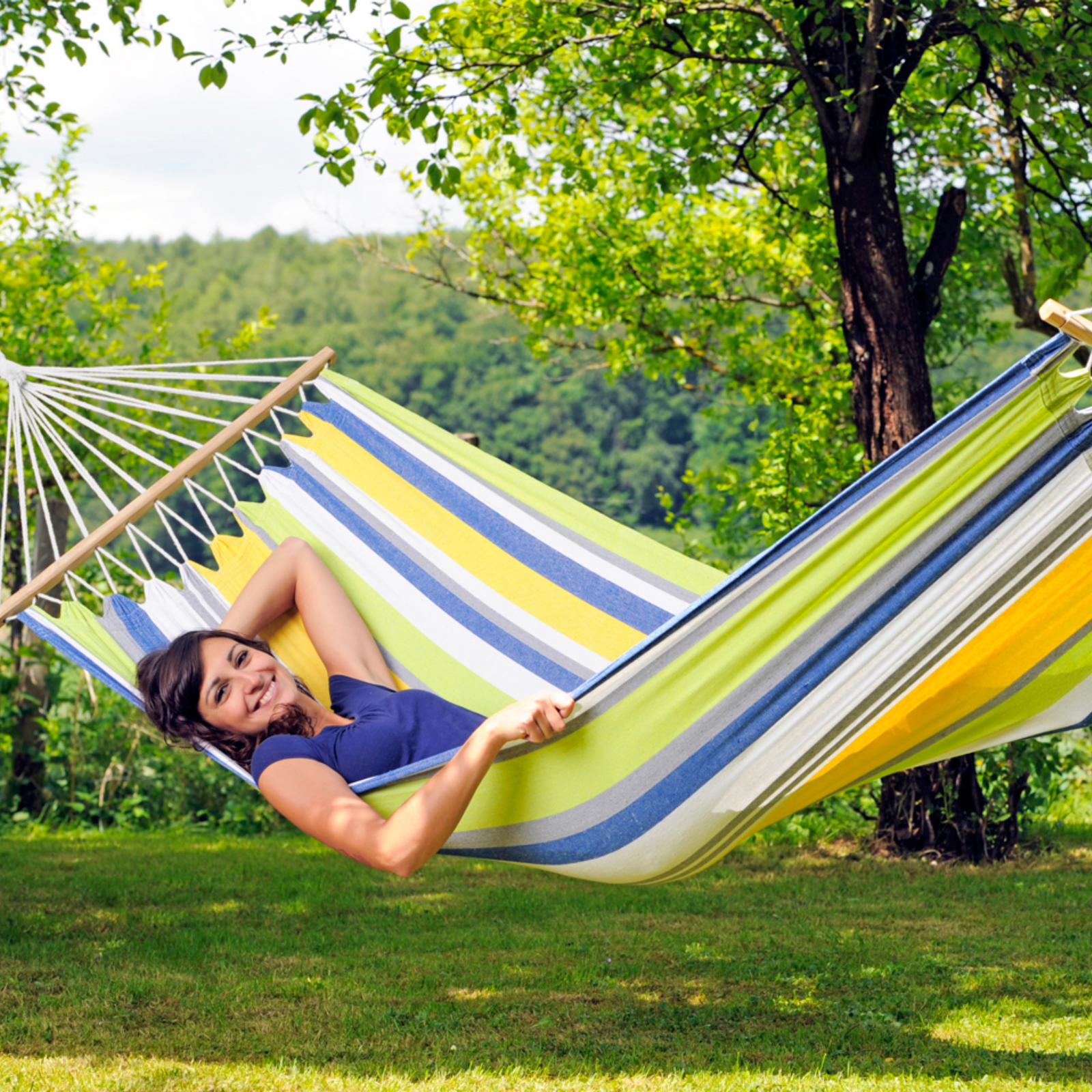 Tonga Kolibri Single Cotton Garden Hammock With Bag