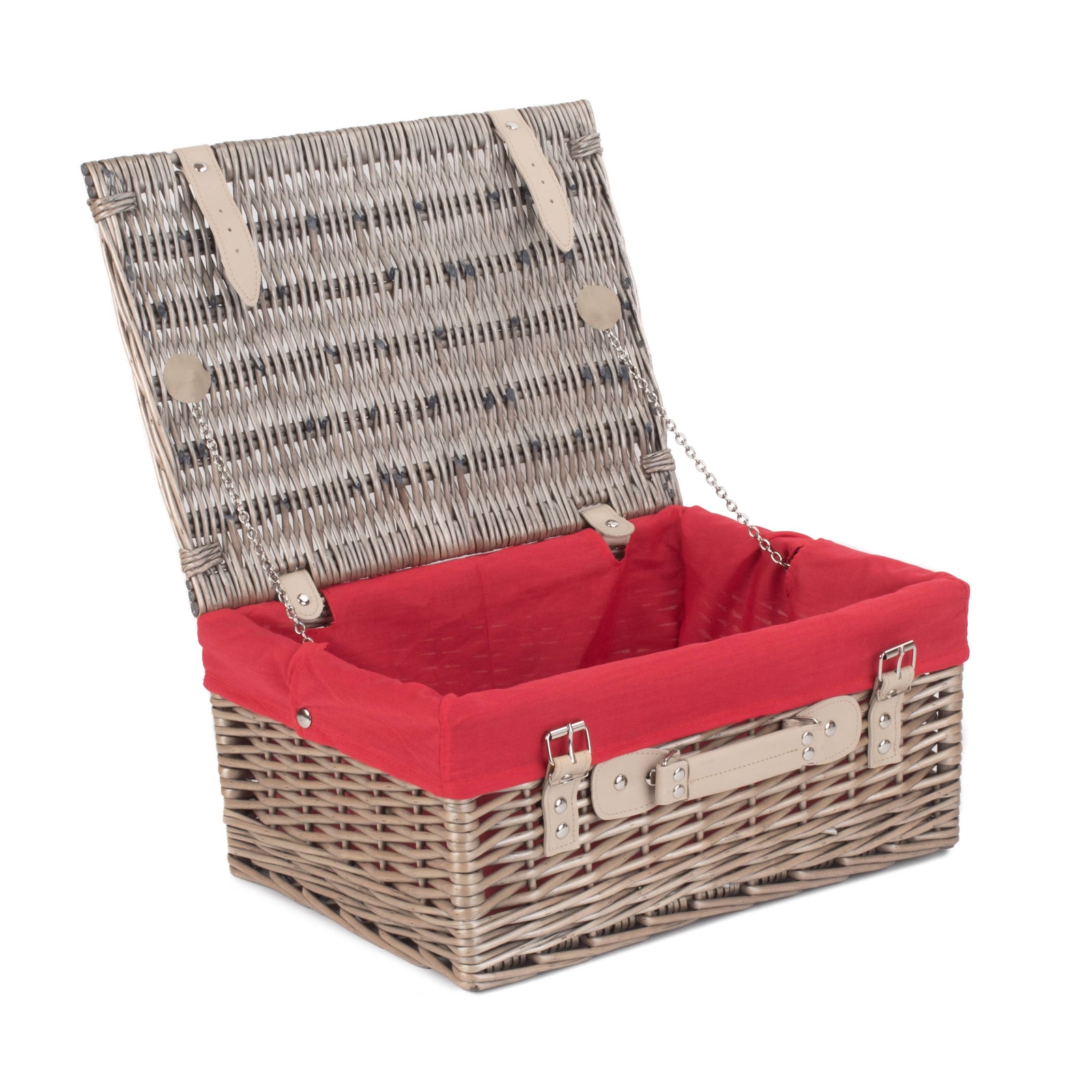 Wicker 40cm Antique Wash Picnic Basket | Red