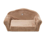 Plush Fold Out Sofa Pet Bed | Large | Beige
