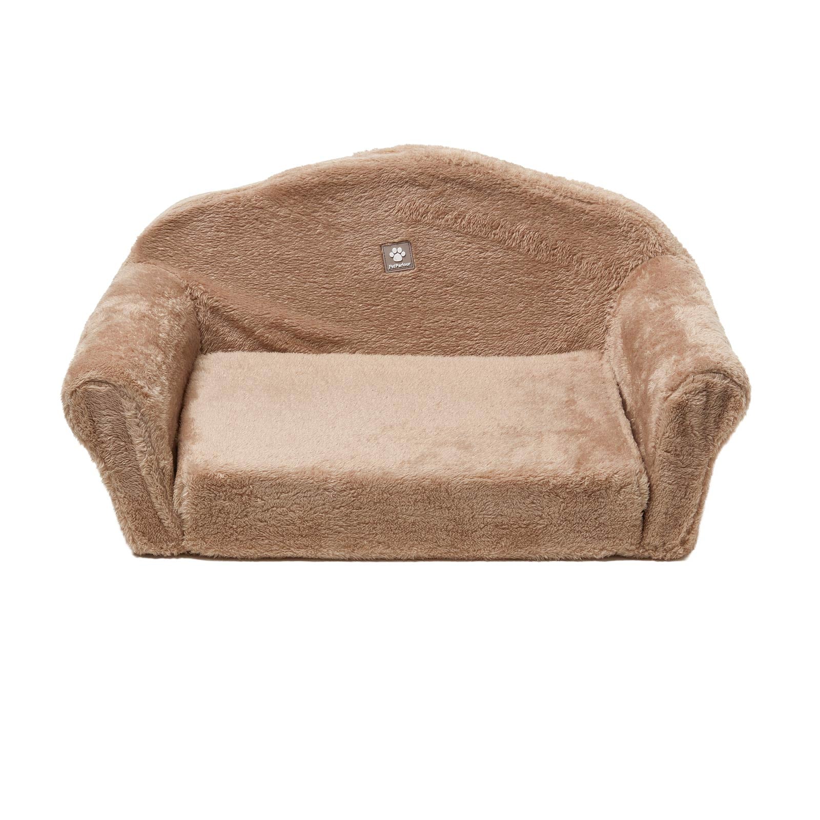 Plush Fold Out Sofa Pet Bed | Large | Beige